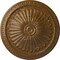 Ekena Millwork Alexa Ceiling Medallion (Fits Canopies up to 3"), Hand-Painted Smokey Topaz Crackle, 15"OD x 1 3/4"P CM14AXSTC - alternate 1